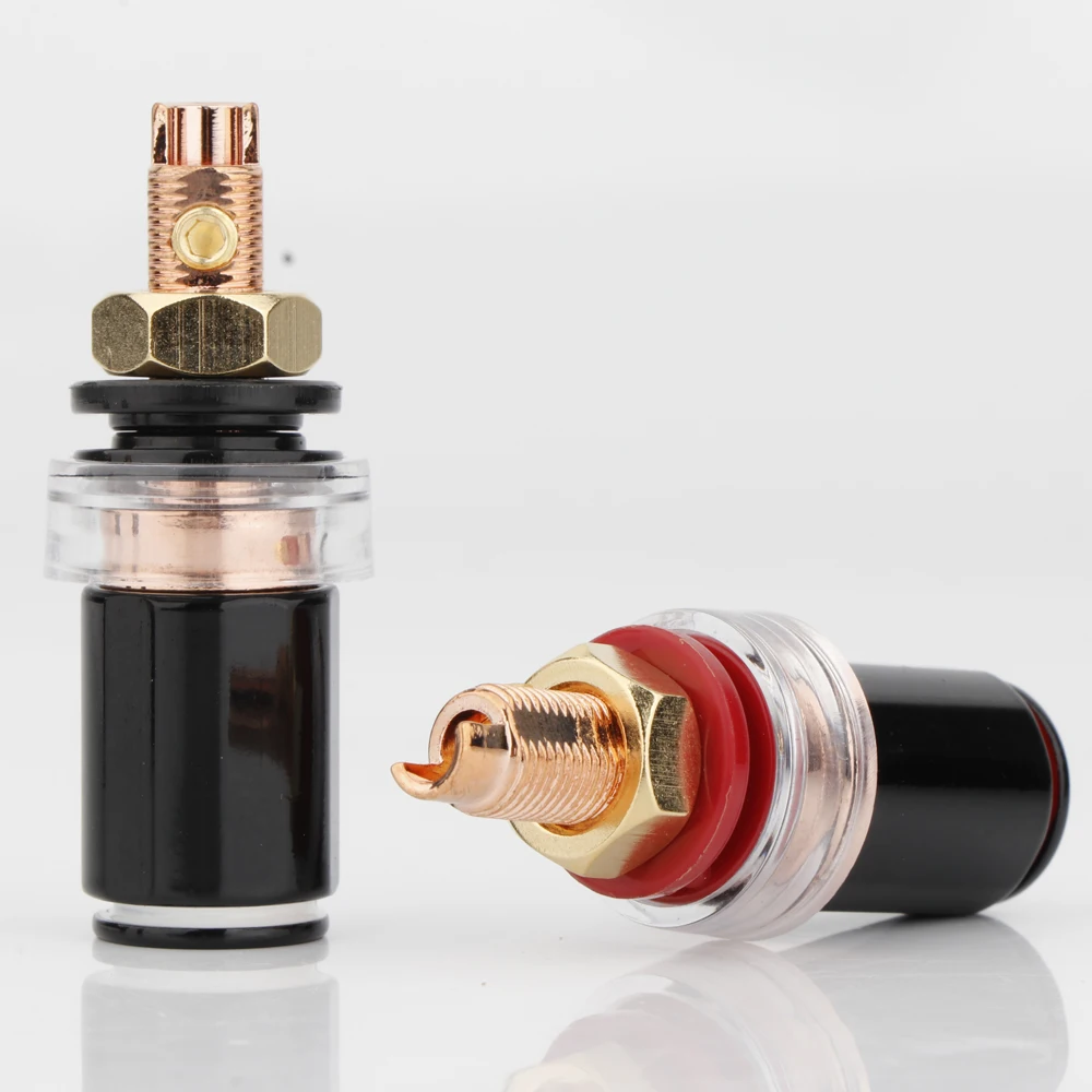 4 Stuks Koperen Binding Post 4Mm Bananenstekker Aansluiting Hi-End Binding Post Versterker Luidspreker Audio Connector Terminal