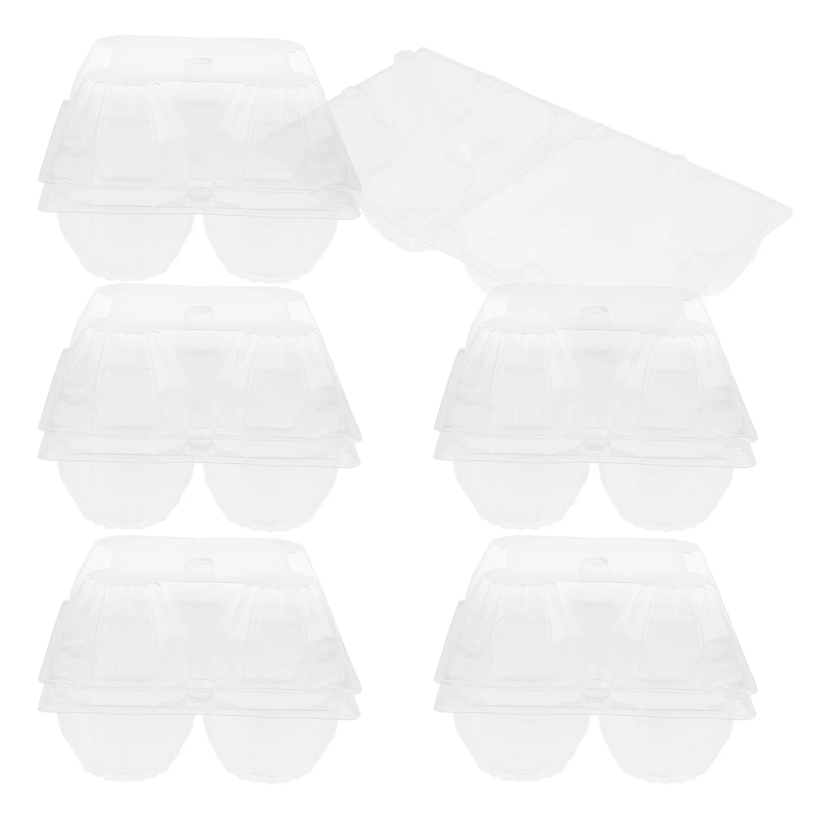 

6pcs Goose Egg Packaging Box Clear PVC Material Container Bulk Storage Transportable Plastic Egg Cartons