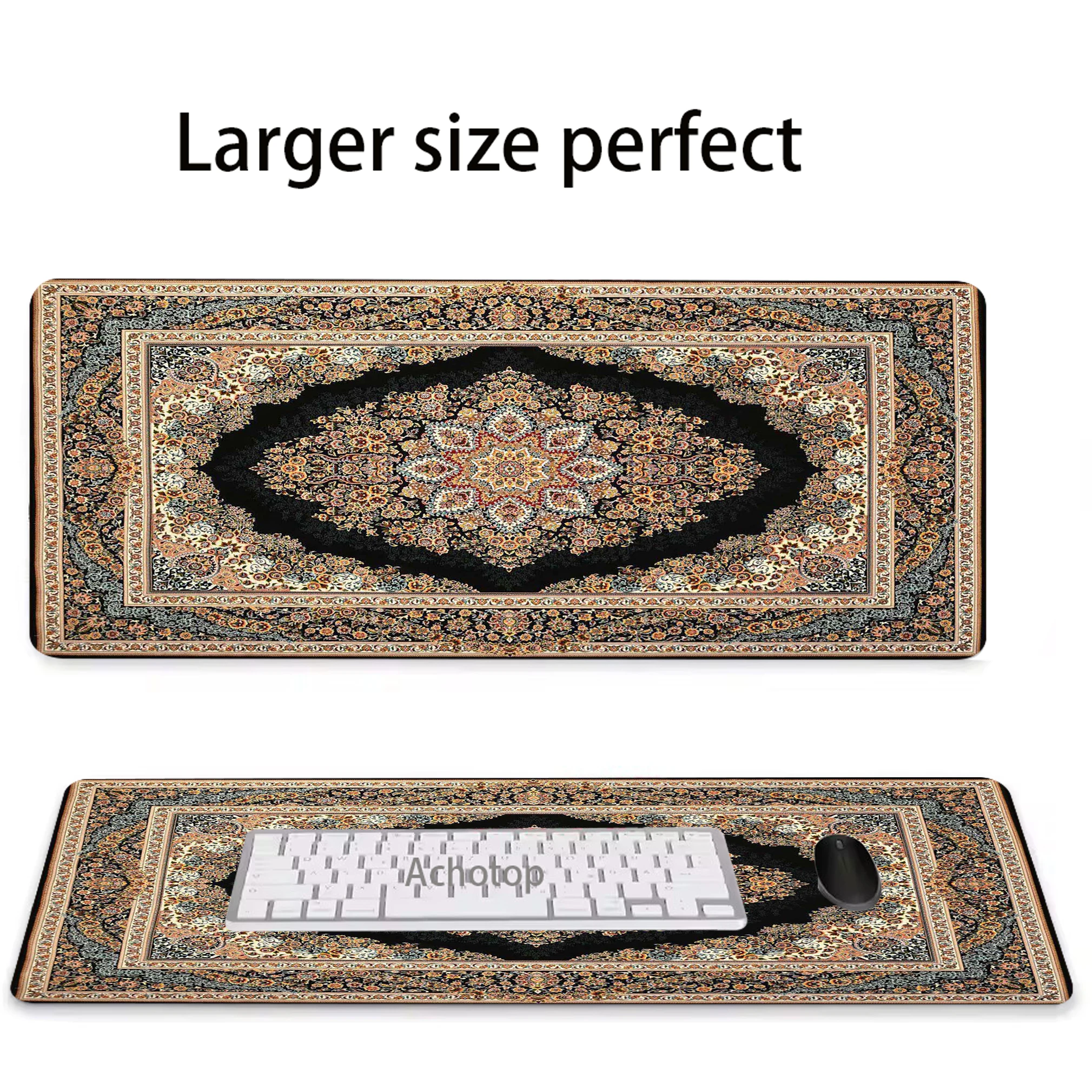 

Persian Mysterious Mousepad Gaming Speed Keyboard Pads Anti-slip Mouse Pad XXL Rubber Carpet Locked Edge Mouse Mat 900x400mm