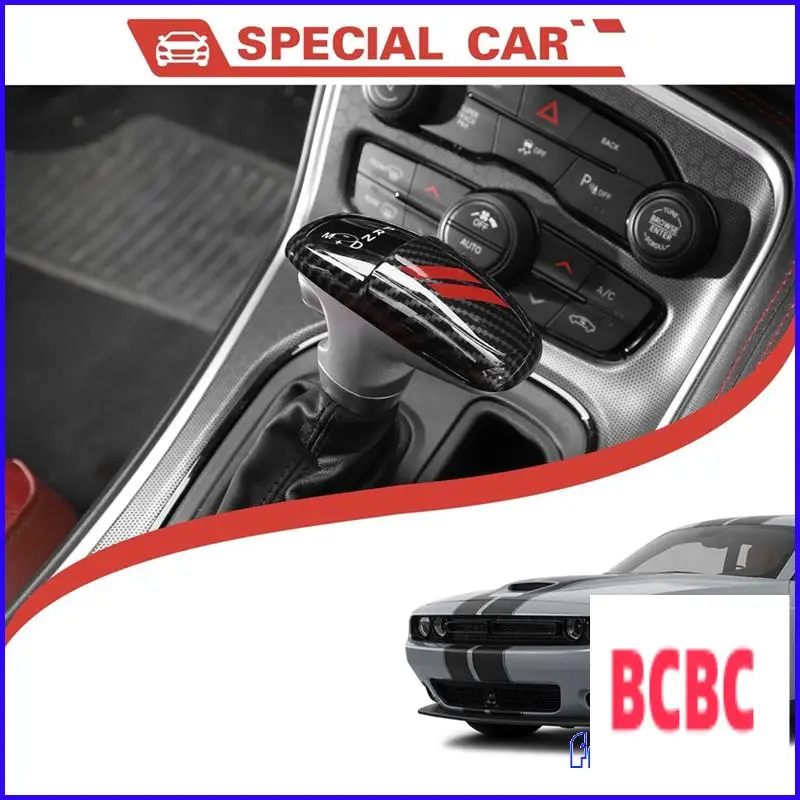 BB-ألياف الكربون والعتاد التحول المقبض غطاء رأس الكسوة ل شاحن دودج تشالينجر 2015-2024 دورانجو 2018-2024