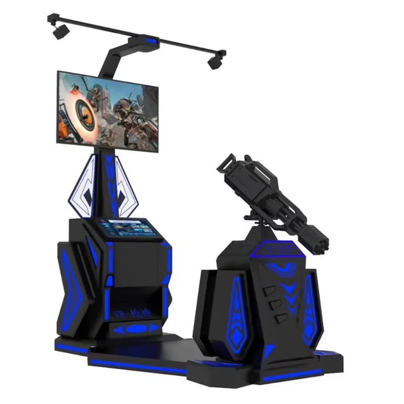 Hot Sale 9D Virtual Reality Standing VR Shooting Machine 9D VR Gatling for Shopping Mall