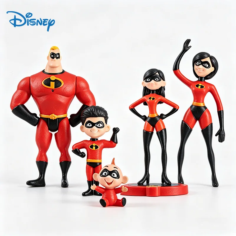 

Disney The Incredibles 2 Action Figures Set Bob Parr Helen Parr Violet Dash Jack-Jack PVC Collectible Model Toy for Fans Gift