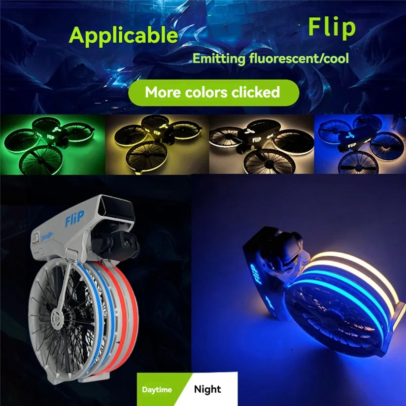 SR-для DJI Flip Drone, светящиеся наклейки, защитная пленка от царапин, ночная безопасность, крутые летные аксессуары