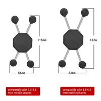 Con soporte para teléfono móvil con cabeza de bola de 1 ""para parabrisas de coche/soporte para teléfono con ventosa de vidrio para montaje en ram X-grip