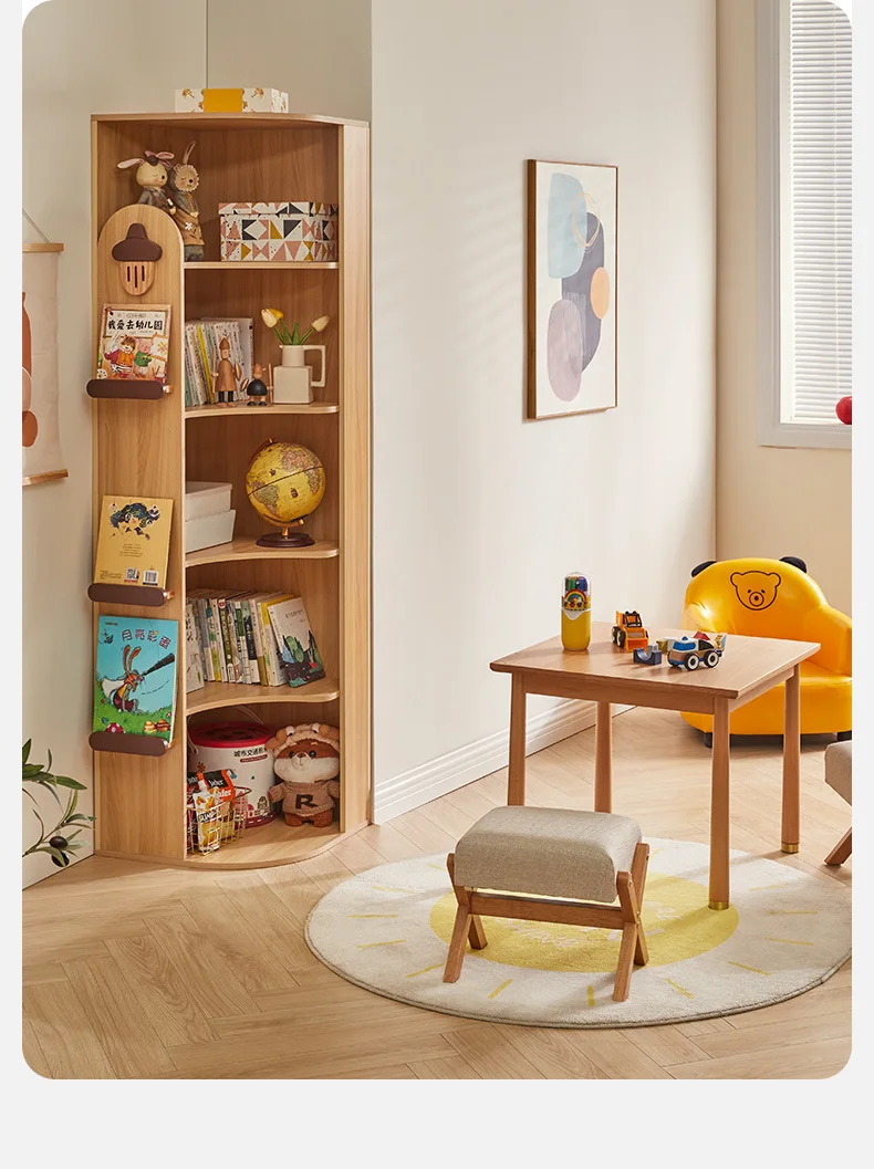 رف كتب من الأرض إلى السقف لغرفة المعيشة، وخزانة منزلية، وخزانة عرض لخزانة الكتب الزاوية