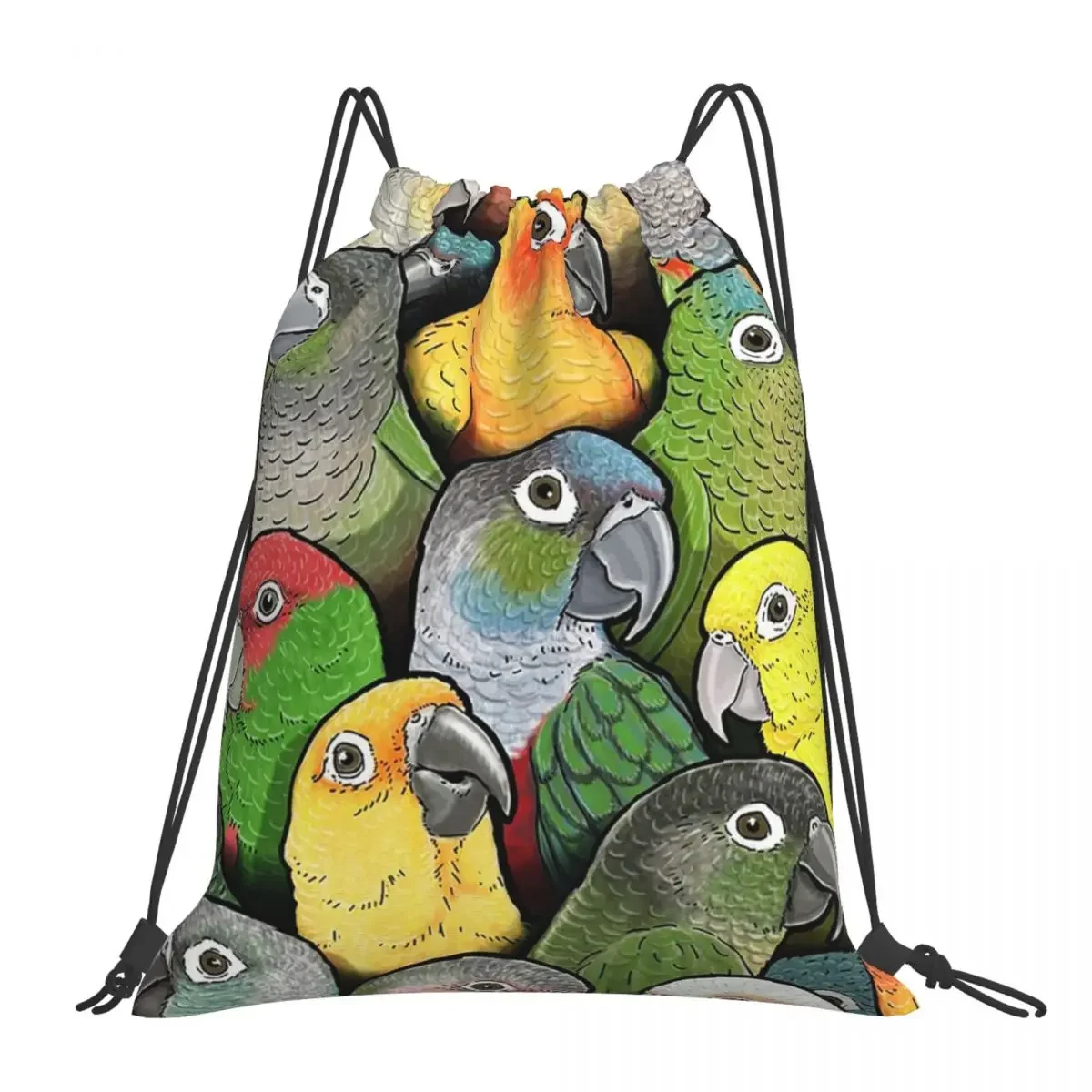 Colour Of Conures Backpacks Casual Portable Drawstring Bags Drawstring Bundle Pocket Sports Bag BookBag For Travel School