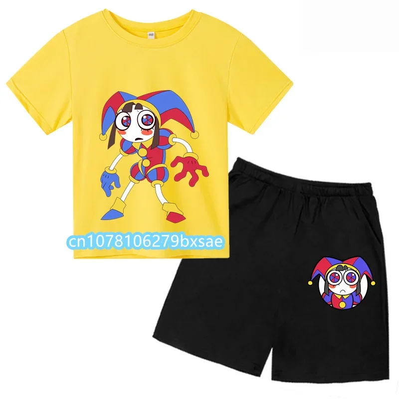 The Amazing Digital Circus Graphic Cartoon T-shirts para crianças, roupas femininas, baby boys camiseta, conjuntos de tops de crianças, verão, venda quente