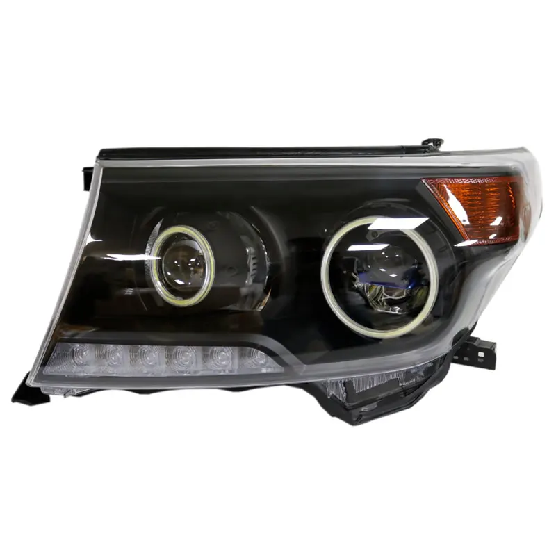 Lampu depan LED penuh kustom untuk Toyota LC200 bi-xenon lampu depan lensa proyektor dengan DRL