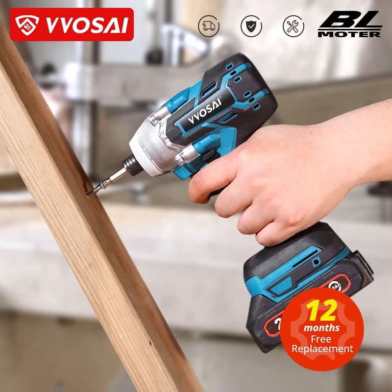 VVOSAI MT-SER 20V Cordless Electric Screwdriver Brushless Impact Wrench Rechargable Drill Driver For 18V Makita Lithium Battery