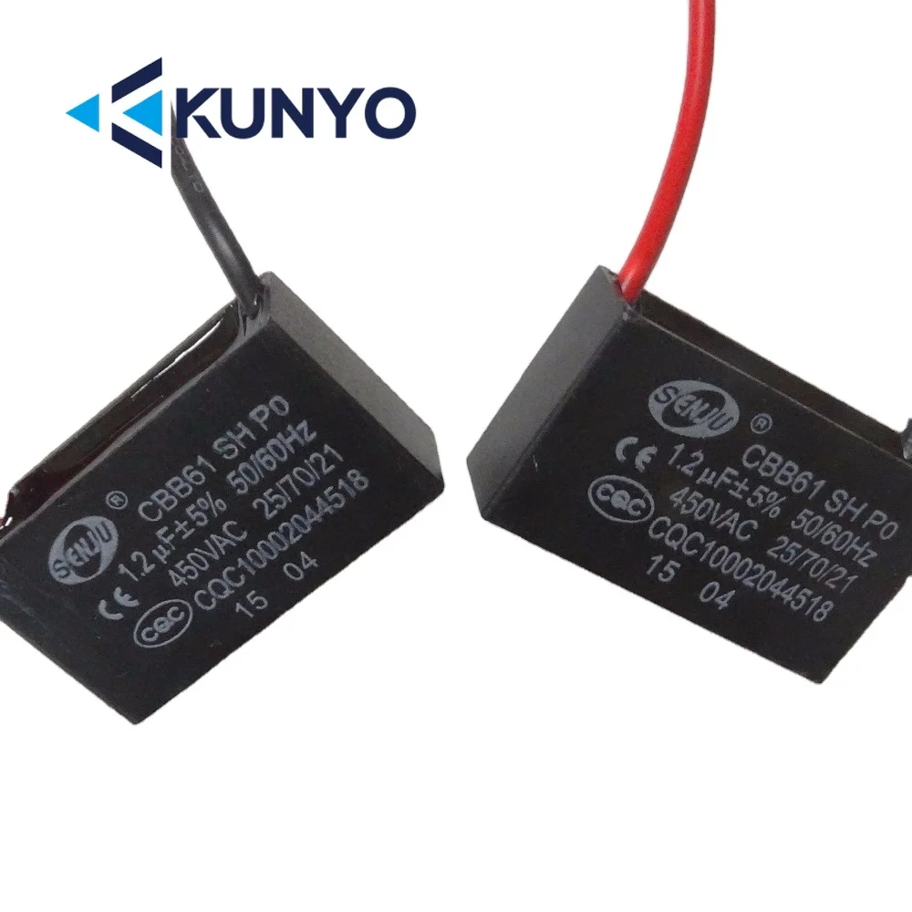 

cbb61 capacitor 450vac 1.2uf Fan start capacitor 5% wholesale