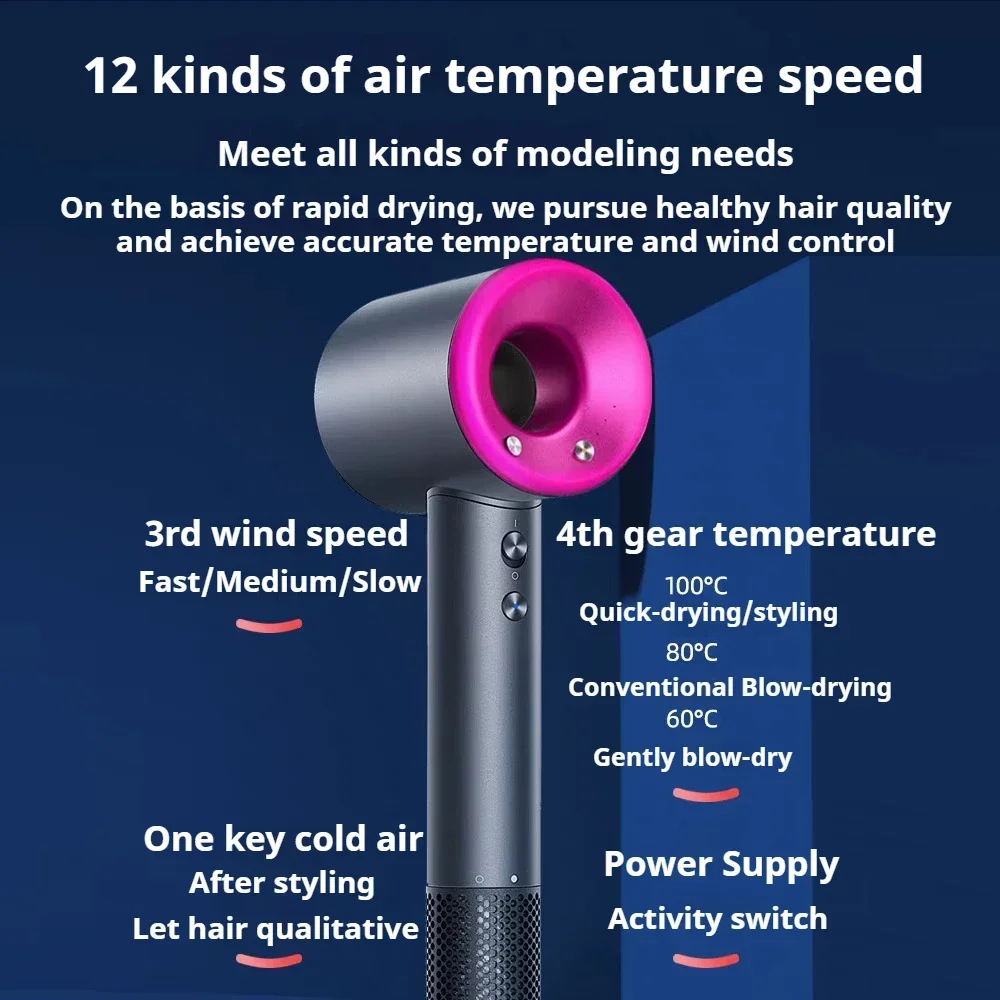 New Super Cold Hot Wind Regulation Hair Dryer Safety Personal Hair Care Styling Negative Ion Constant Anion Electric Hair Dryers