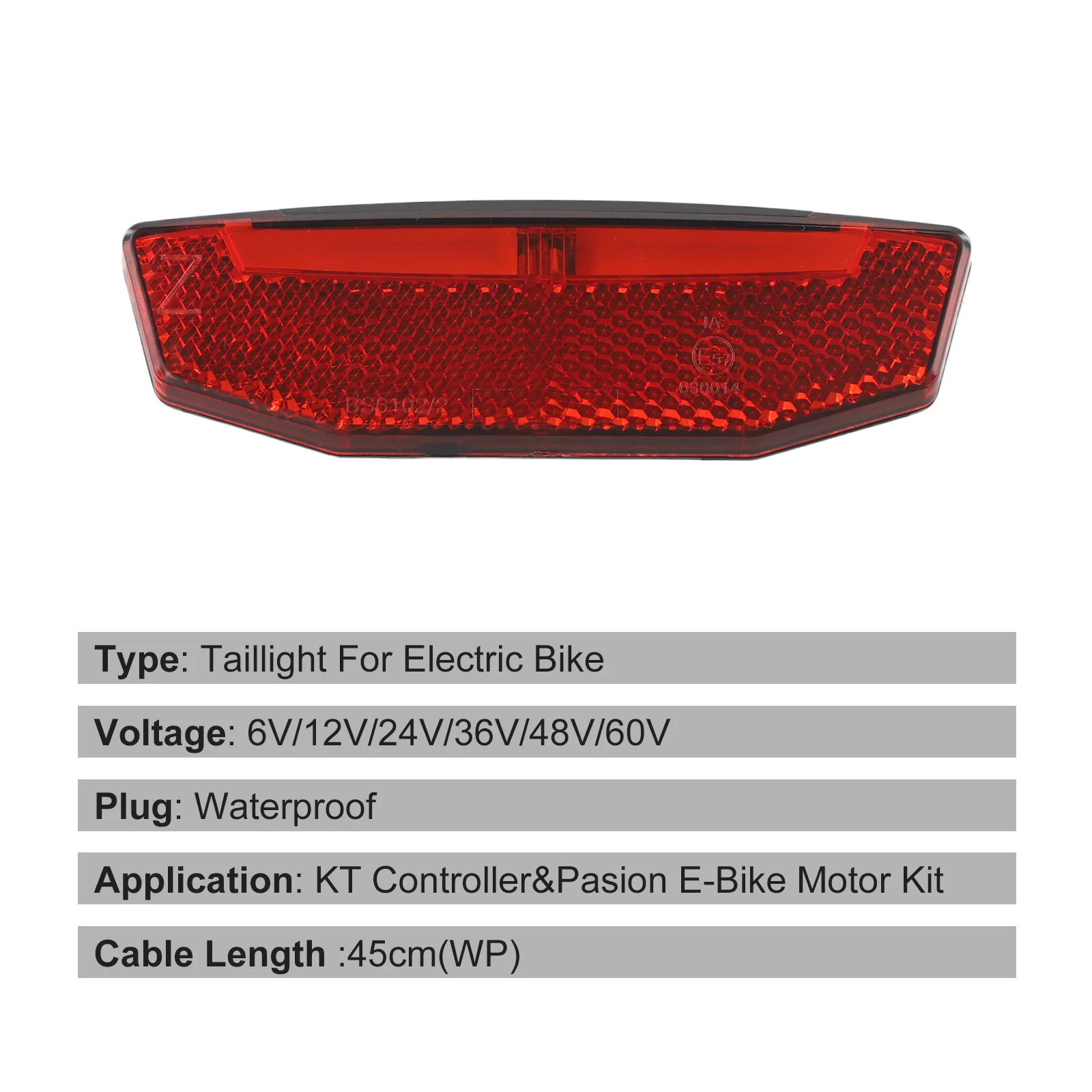 

Rear Light Tail Light Electric Bicycle For E-bike Scooters Taillight Waterproof High Quality Material Practical