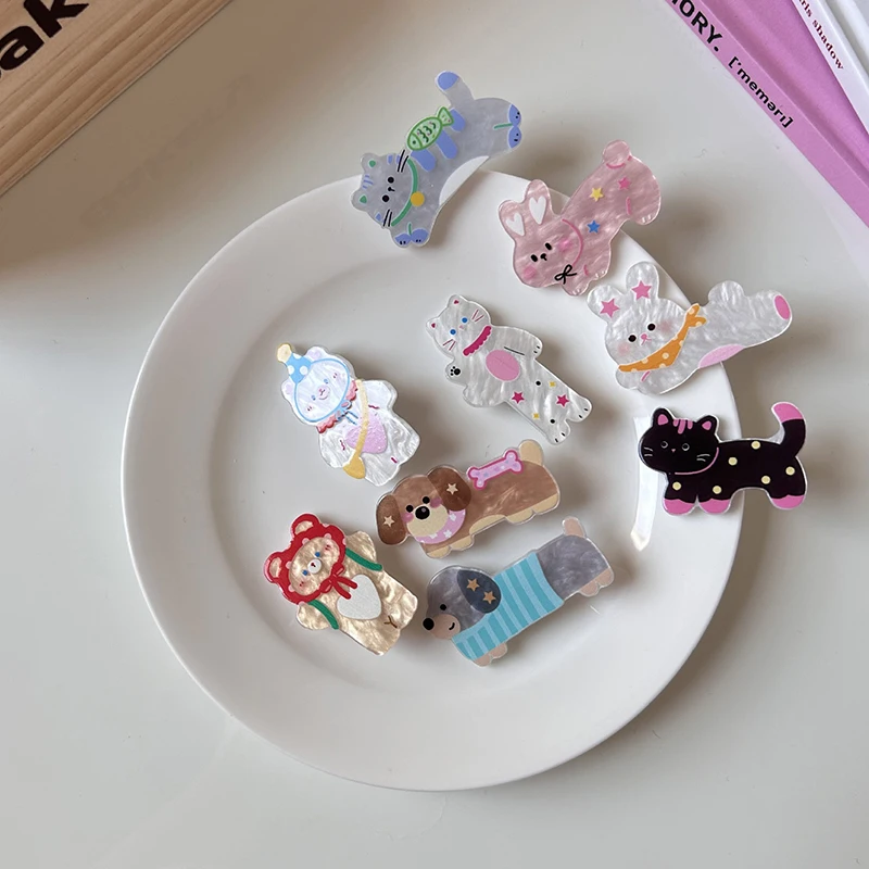 Cartoon Animal Rabbit Hair Clip Funny Creative Cat Bangs Clip Barrettes Hairpins Headwear Mini Hair Clip Fashion Hair Accessorie image 4