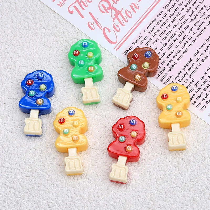 

100 Resin Chocolate Ice Cream Flatback Cabochon Imitation Dessert Decor DIY Scrapbooking For Jewelry Making Dollhouse Accessorie