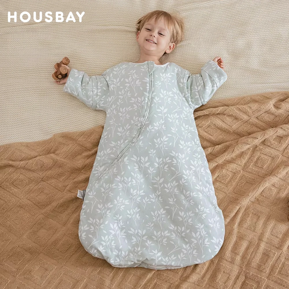 Detachable Sleeping Bag Anti-Kick 3.5tog 100%Cotton Keep Warm Soft Removable Sleeves Anti-Startle Sleeping Product