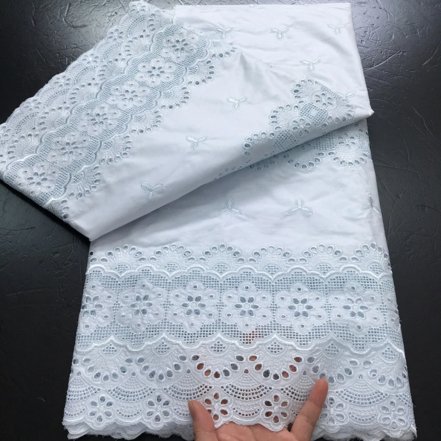 ไนจีเรียแห้งผ้าฝ้ายลูกไม้ผ้าคุณภาพสูง 5 หลาปักแอฟริกันผ้าลูกไม้ผ้าฝ้าย 2025 ชุดแต่งงานสําหรับผู้หญิง A4274