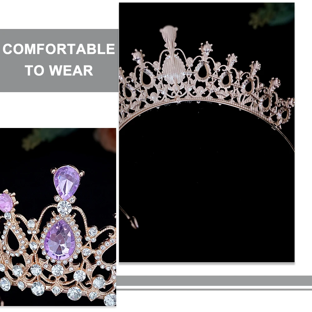 

Crystal Crown Rhinestone Headband Girls Flower Girl Hair Piece Kids Birthday Party Photo Accessories Wedding Flower Girl