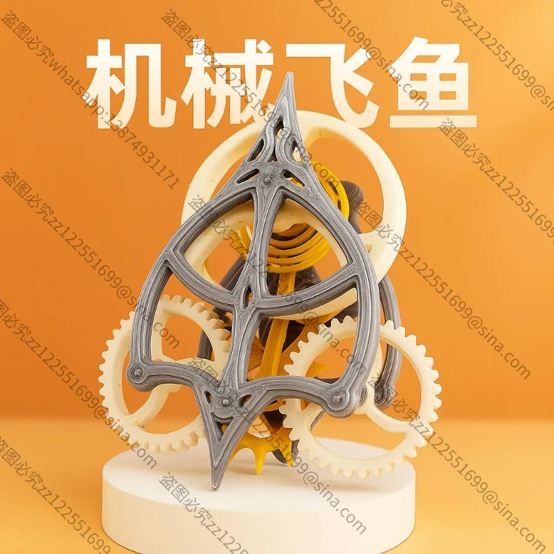 Suitable for Upgrading Metal Clockwork Flat Structure Tourbillon Aesthetic Mechanical Desktop Fun and Exquisite Pendulum
