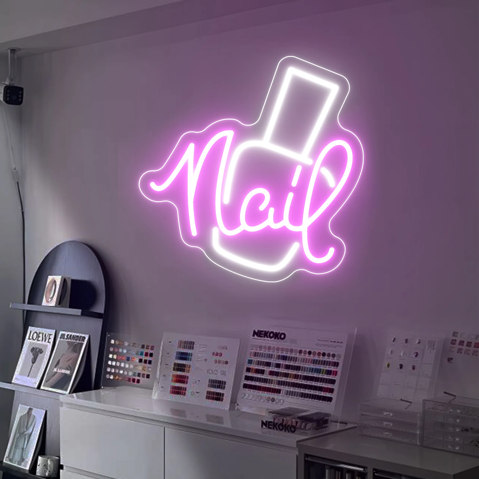 nails salon led neon signs decoracao do negocio salao de beleza loja de unhas luzes de neon 01