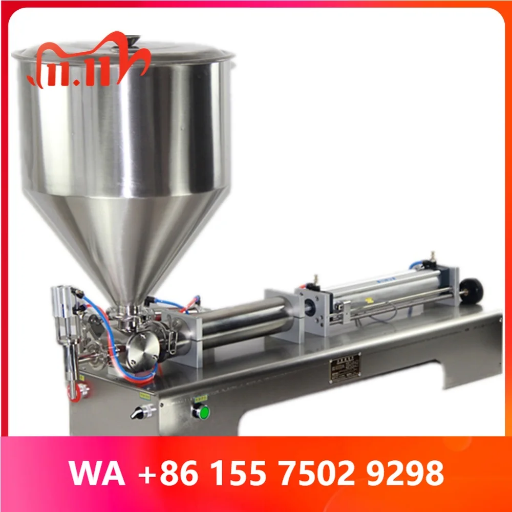 50-500ml Pnmatic Semi-automatic Piston Paste Gel Honey and Liquid Filling hine Without Hopper