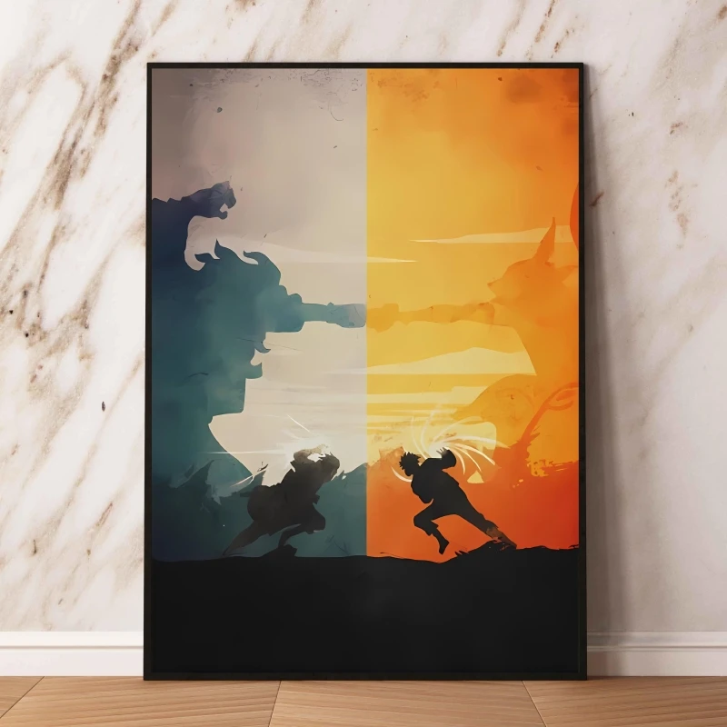 Japanese Manga Naruto Canvas Painting Namikaze Minato Hyuga Hinata Characters Pictures Aesthetic Posters for Modern Homes