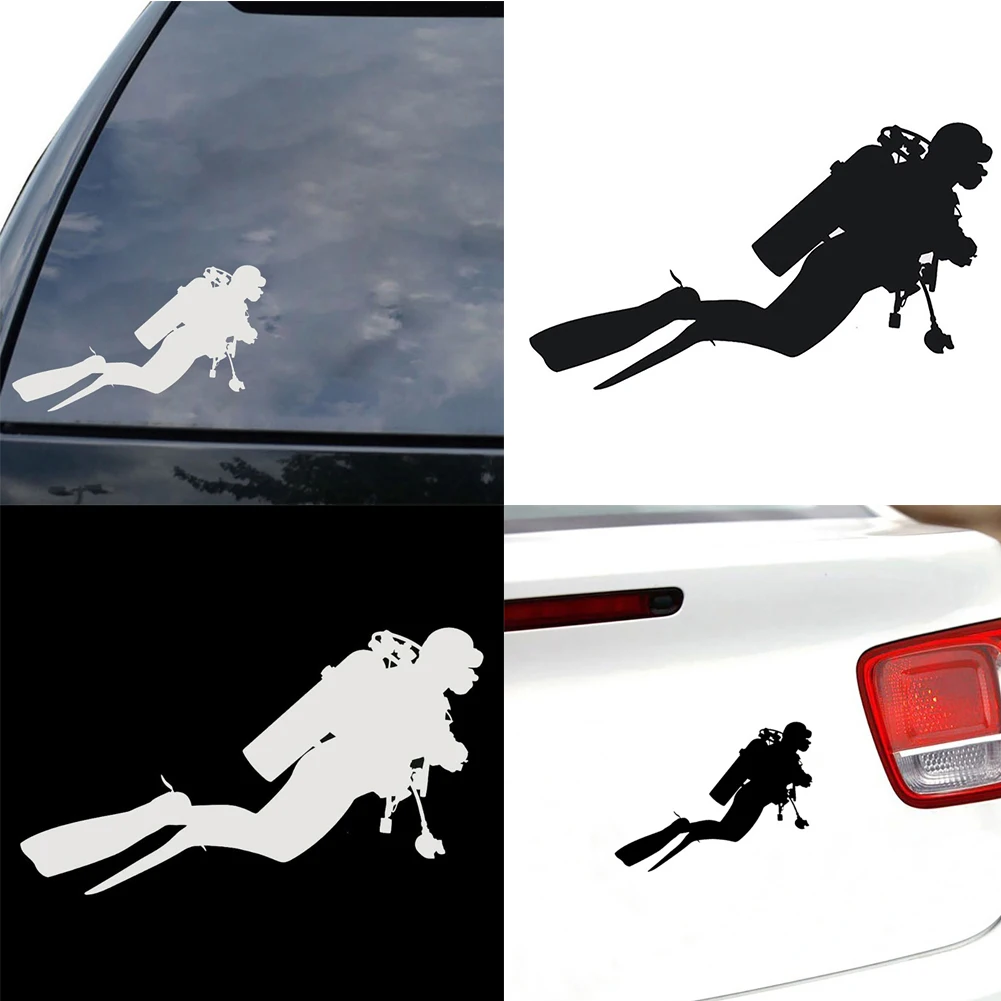 

Reflective Car Sticker Diver Scuba Diver Waterproof Vinyl Decal Car Accessories Pegatinas Para Coche DIY Car Styling