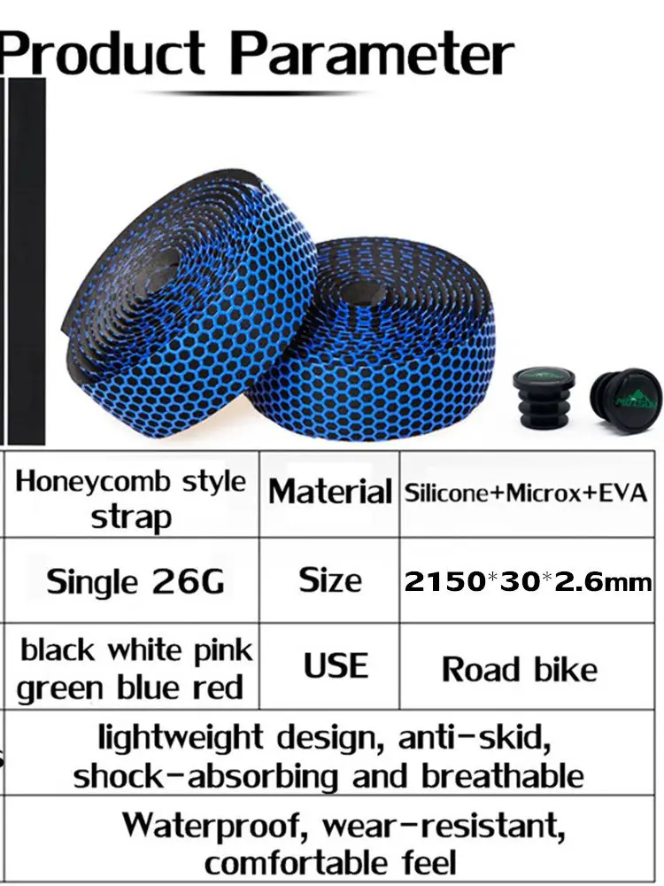 AliExpress UK Bike Handlebar Tape Silica Gel Road Bicycle Handle Bar Straps Breathable Anti-slip Cycling Racing Fixed Gear Belt