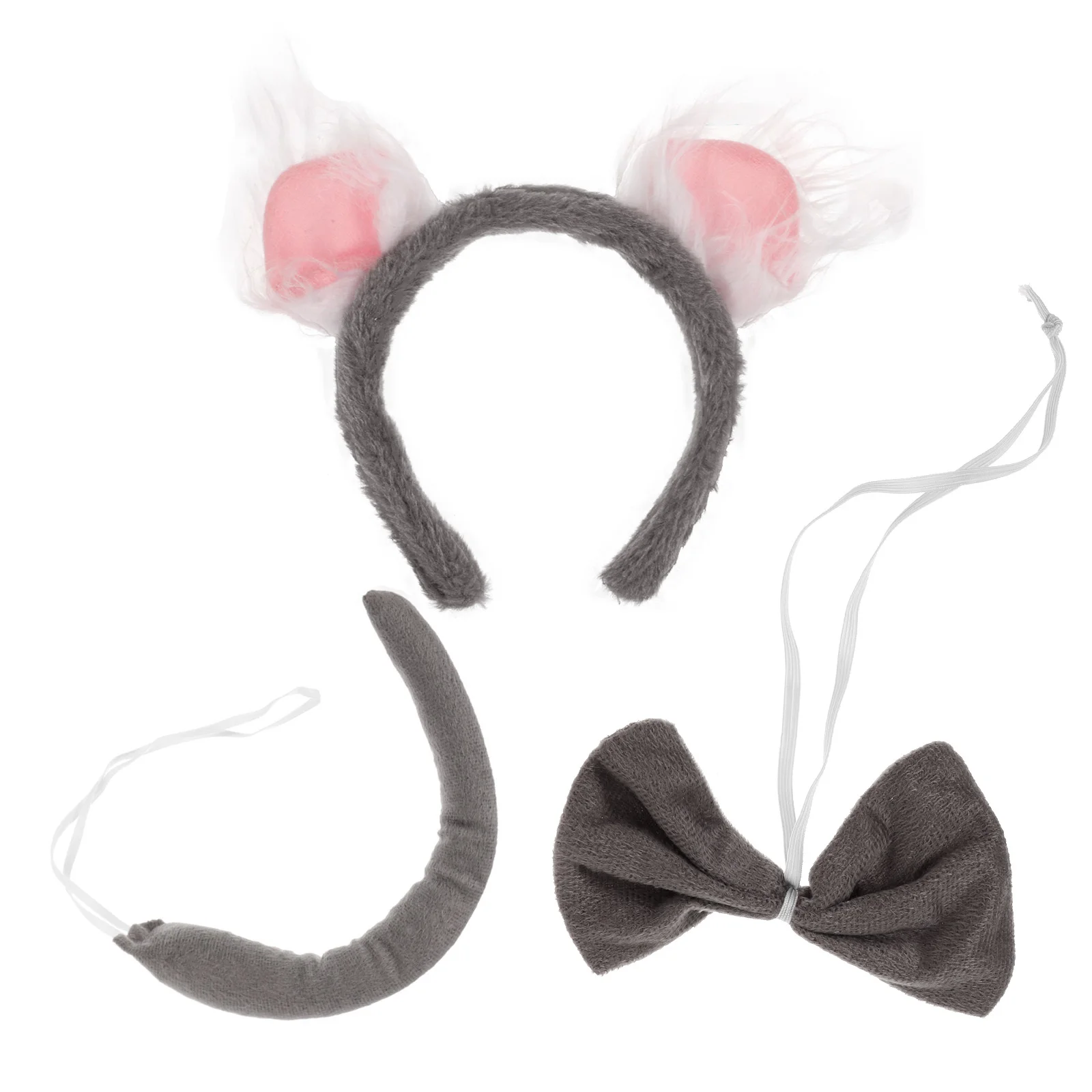 

Ear Headband Set Animal Costume Props for Party Halloween Cosplay Dress-Up Pink White Color Lightweight Fabric