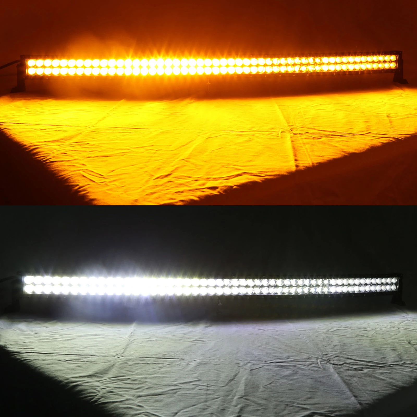 Led Light Bar Amber White Dual Colors 14