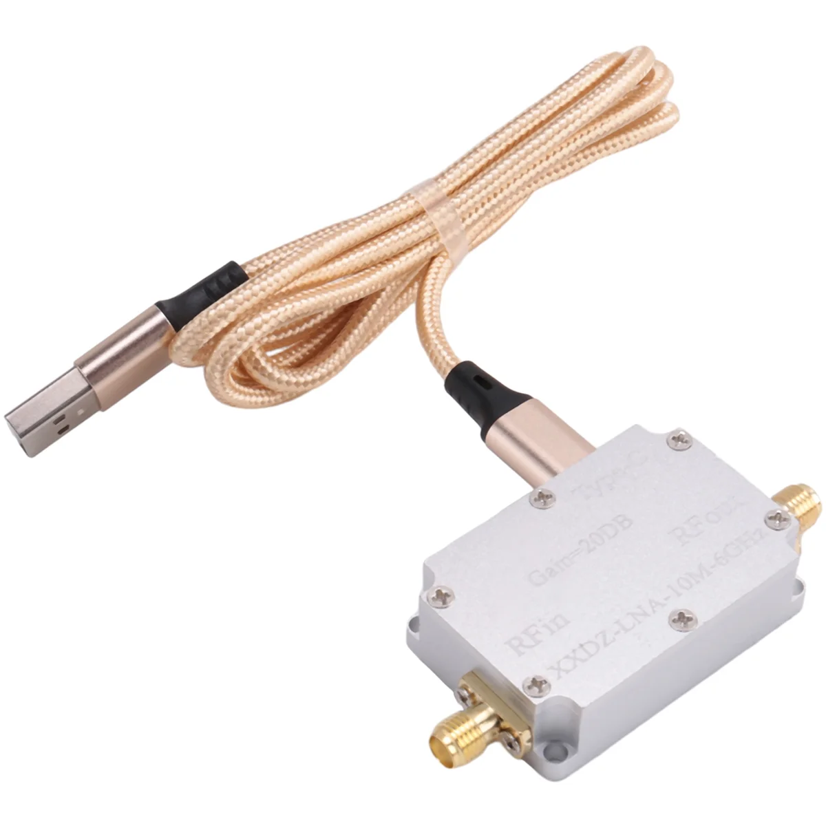 Amplificador de baixo ruído de 10m-6ghz ganho 20db alta planicidade lna rf sinal receptor de condução frontal para rádio fm, 20db