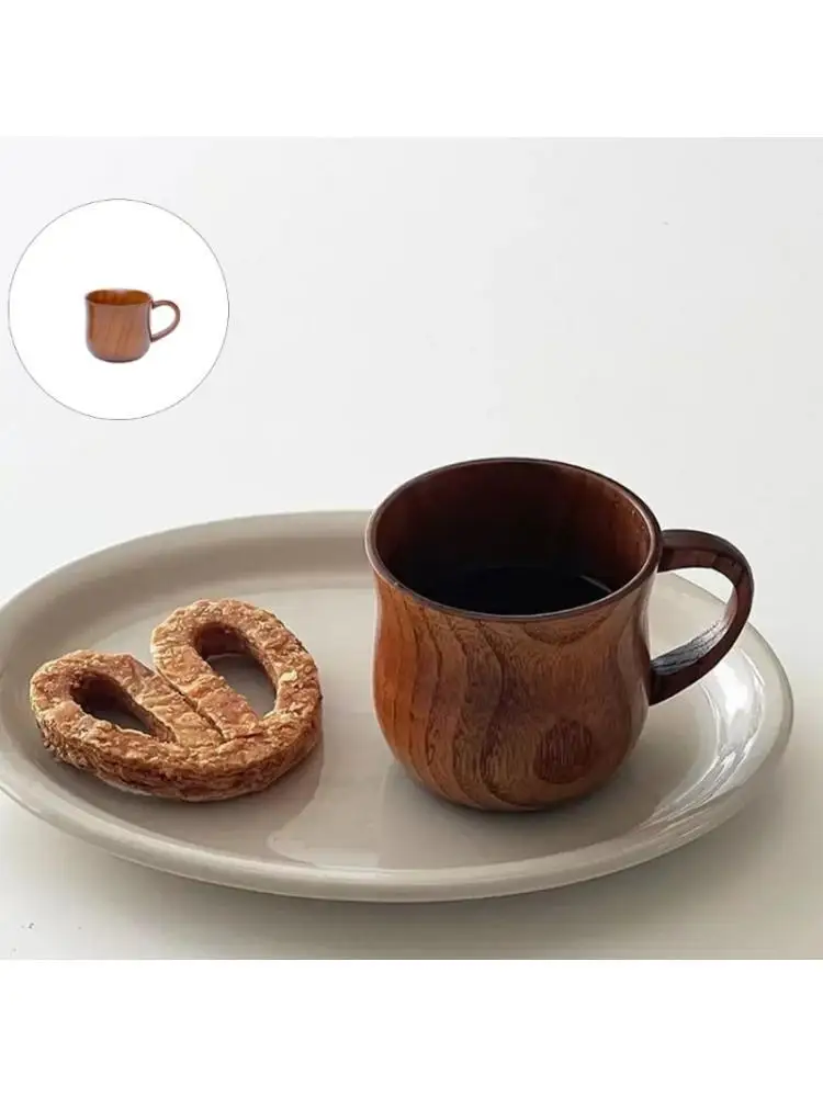 

Деревянная чашка для питья премиум-класса 652F с эргономичной ручкой идеально подходит для использования в домашнем офисе