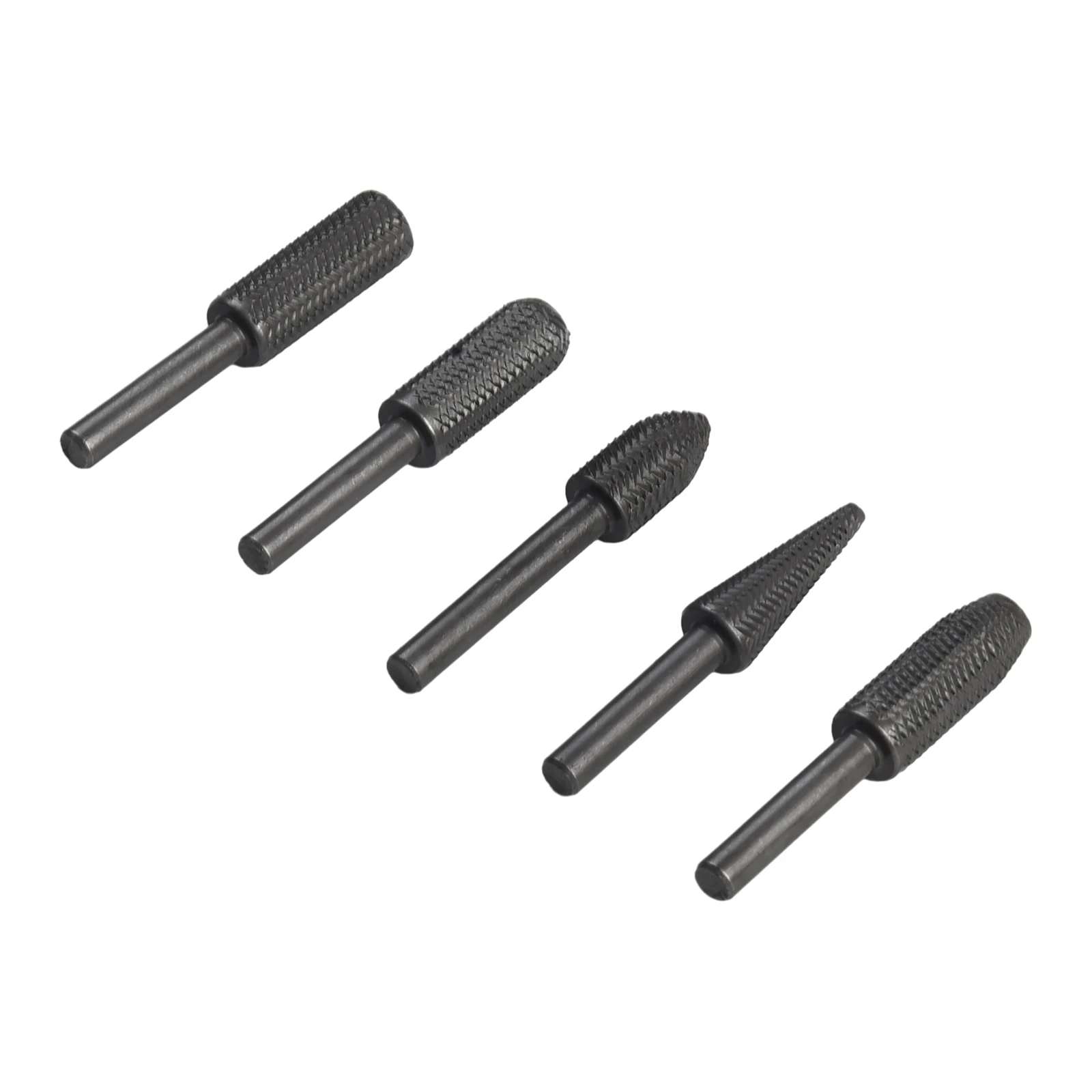 Rotary Rasp File Set of 5 for Grinding Deburring and Reaming Soft Metals Wood Plastic with 6mm Shank for Electric Tools