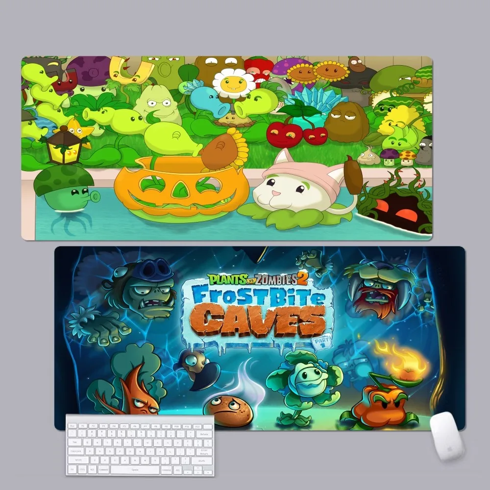 

P-PLANTS VS Z-ZOMBIES Mousepad Rubber XXL Table Mat Student Mousepad Gamer Computer Keyboard Pad Games Pad for PC Computer Table