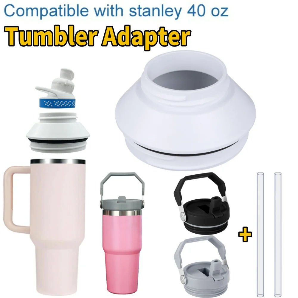 Tumbler Adapter Compatible with Stanley Cup to Cirkul, Adapter for Stanley Cup 40oz to Cirkul, BPA Free, Food Grade Silicone