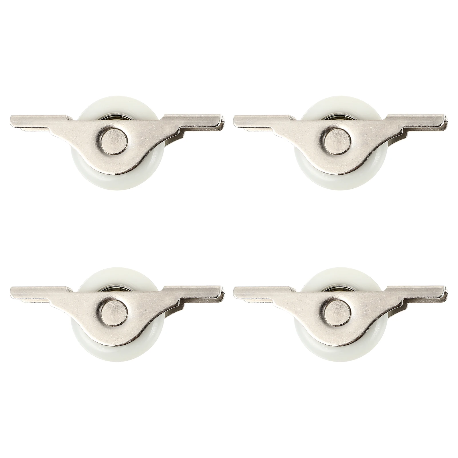 

4Pcs Nylon Sliding Door Pulleys Cabinet Roller Wheels Silent Durable for Barn Door Closet Sliding Pulley Cabinet Guide Pulleys
