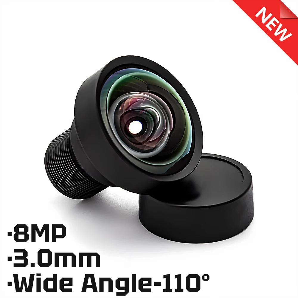 

WGWK HD 8MP M12 Mount Lens 3.05mm Focal length 1/1.8" Format 110 Degree Wide Angle 650nm Filter For IP CCTV and Security Camera