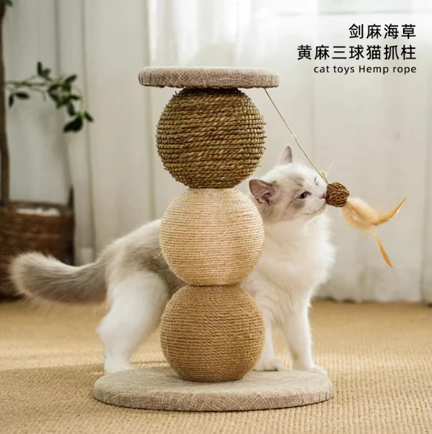 Cat toy cat scratching board scratching column sisal claw board cat toy self-hi climbing frame
