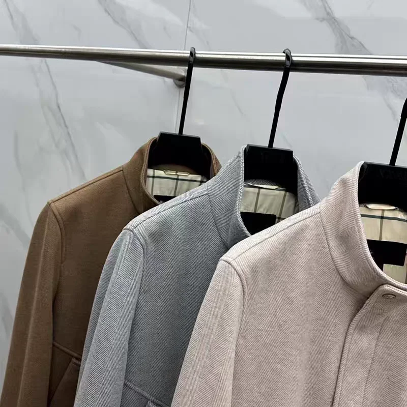 

LP 25aw Mohair stand-up collar simple casual jacket