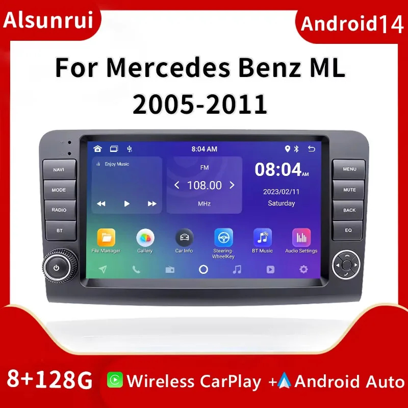 

Автомобильный экран 2 Din Android 13 для Mercedes Benz M CLASS ML W164 X164 ML350 ML300 GL500 ML320 ML280 GL350 GL450 радио мультимедиа 4G