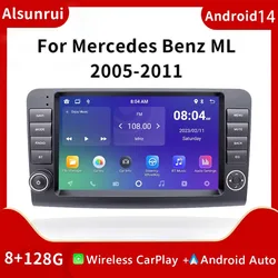 2 Din Android 14 Car Screen For Mercedes Benz M CLASS ML W164 X164 ML350 ML300 GL500 ML320 ML280 GL350 GL450 Radio Multimedia 4G