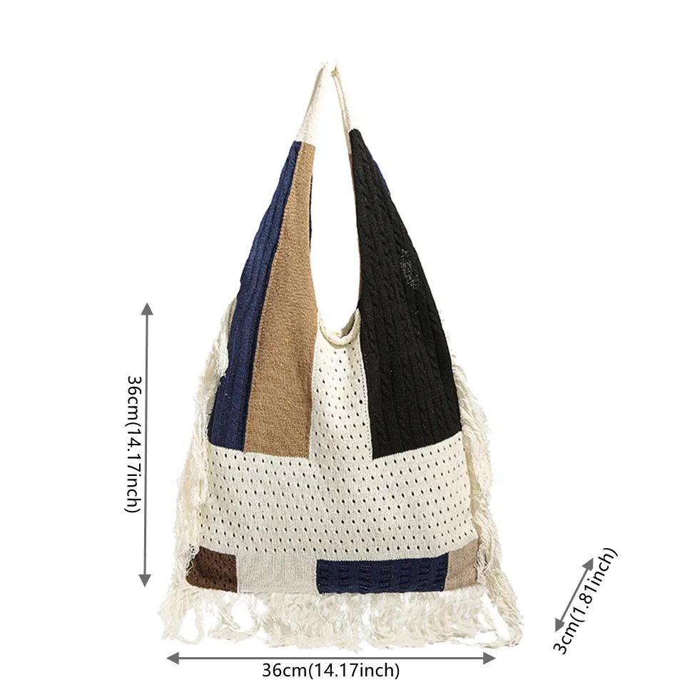 Knitting Luxury Handbags Women Shoulder Bags Designer Women Tote Messenger Bags Summer Mother Shopping Top-handle Bags For Giels