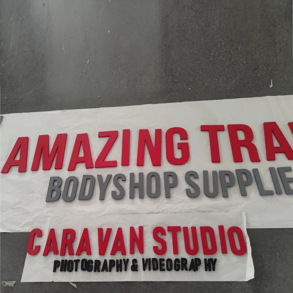 في الهواء الطلق أو داخلي قطع الحروف البلاستيكية الجدار الديكور علامة استلام شعار مكتب #2