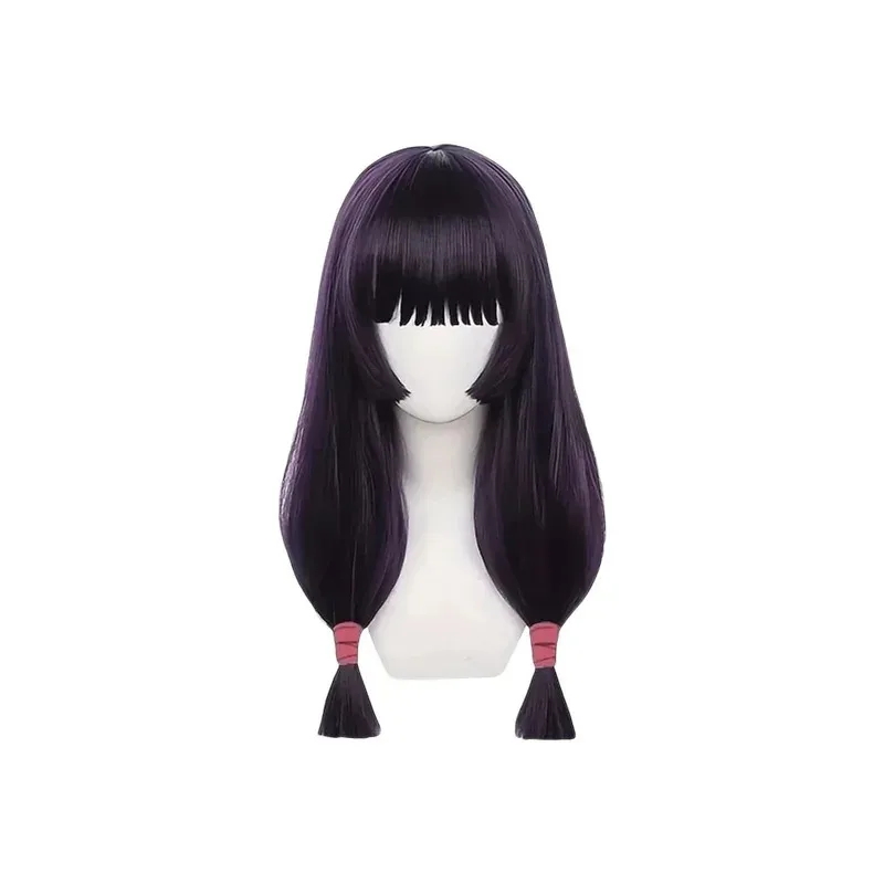 

Anime Heat Resistant Synthetic Hair Wig Iori Utahime Cosplay Wigs Long Straight Dark Purple