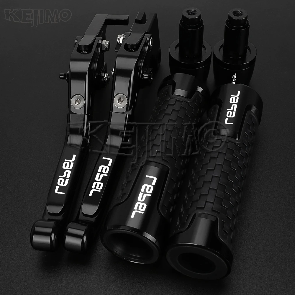 

Motorcycle For Honda REBEL CMX250C 1987 CA250 CMX 250C 1996-2011 CNC Adjustable Folding Brake Clutch Lever Handlebar grips ends