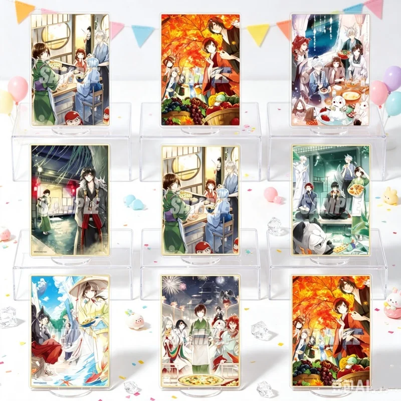 Anime Kakuriyo: Bed&Breakfast for Spirits Desk Decorations Aoi Tsubaki Keychain Collection Acrylic Stand Standing15cm Desk Decor