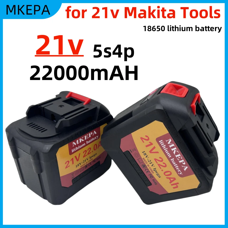 5S4P 21V for Makita tools 18650 lithium battery can charge 22000mAh.21v Battery with high current and high discharge. Charger.