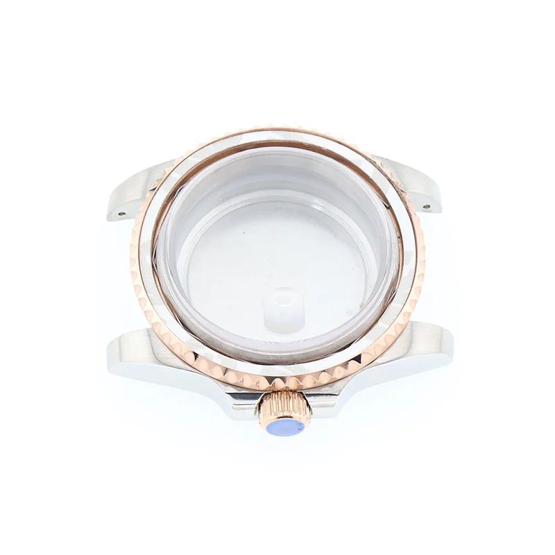 Caja de reloj para hombre totalmente dorada de 40 mm, movimiento NH34/NH35/NH36 no incluido