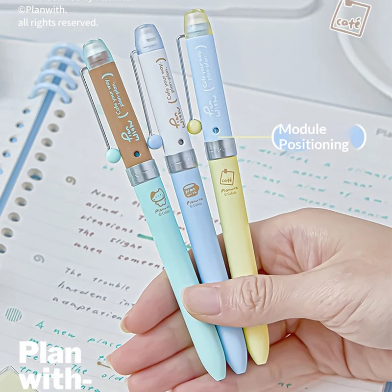 Planwith 2+1 Rotating Module Gel Pen 0.5mm Gel Ink + Mechanical Pencil Smooth Multifunction Writing Tool Study Office Stationery