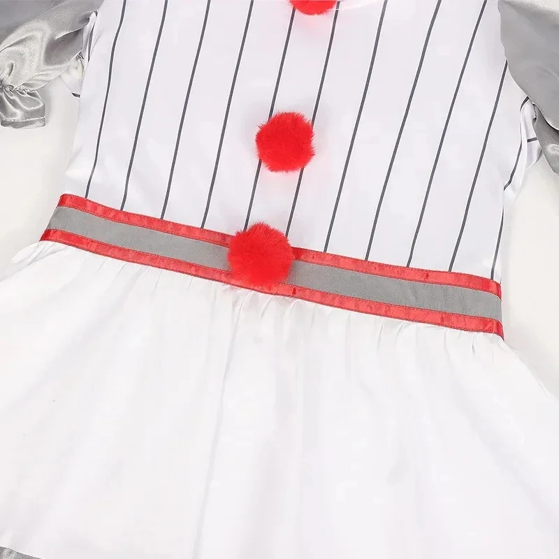 Movie Clown Pennywise Cosplay Costume Genderswap Halloween Horror Lolita Up Women Fantasy Dress Carnival Party Full Setv;2 FD1;6 view 6