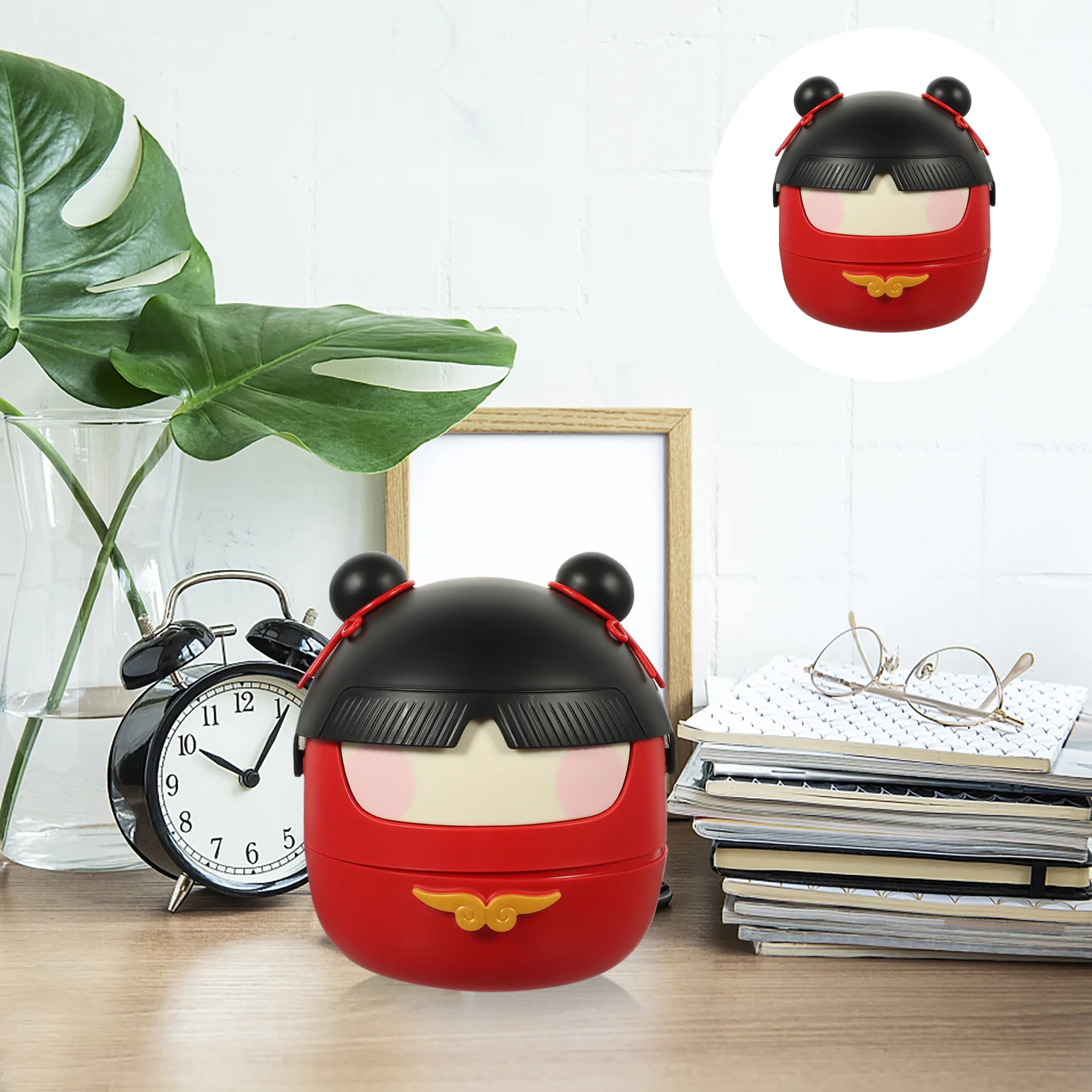 

Creative Cute Desktop Trash Can Small Plastic Storage Bin Removable Small Trash Holder for Office Kitchen Bedroom